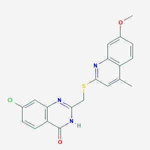 7-chloro-2-[(7-methoxy-4-methylquinolin-2-yl)sulfanylmethyl]-3H-quinazolin-4-one