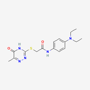 N-[4-(diethylamino)phenyl]-2-[(5-hydroxy-6-methyl-1,2,4-triazin-3-yl)thio]acetamide