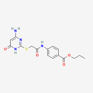 propyl 4-[[2-[(4-amino-6-oxo-1H-pyrimidin-2-yl)sulfanyl]acetyl]amino]benzoate