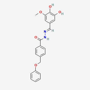 N-[(E)-(3,4-dihydroxy-5-methoxyphenyl)methylideneamino]-4-(phenoxymethyl)benzamide