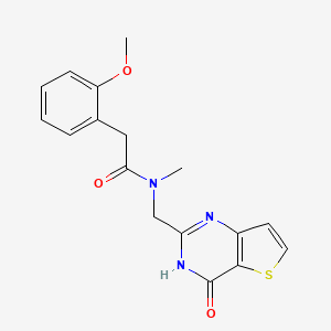 2-(2-methoxyphenyl)-N-methyl-N-[(4-oxo-3H-thieno[3,2-d]pyrimidin-2-yl)methyl]acetamide