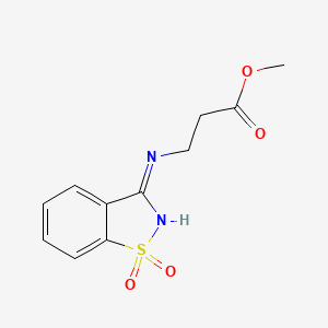 Methyl 3-[(1,1-dioxo-1,2-benzothiazol-3-ylidene)amino]propanoate