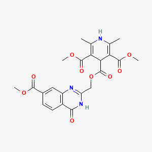 4-O-[(7-methoxycarbonyl-4-oxo-3H-quinazolin-2-yl)methyl] 3-O,5-O-dimethyl 2,6-dimethyl-1,4-dihydropyridine-3,4,5-tricarboxylate