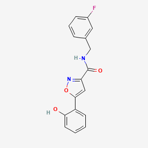 N-[(3-fluorophenyl)methyl]-5-(2-hydroxyphenyl)-1,2-oxazole-3-carboxamide