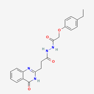 N'-[2-(4-ethylphenoxy)acetyl]-3-(4-oxo-3H-quinazolin-2-yl)propanehydrazide