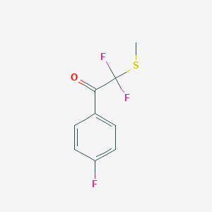 B071313 Ethanone, 2,2-difluoro-1-(4-fluorophenyl)-2-(methylthio)-(9CI) CAS No. 192862-13-8