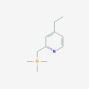 molecular formula C11H19NSi B071343 Pyridine, 4-ethyl-2-[(trimethylsilyl)methyl]-(9CI) CAS No. 176643-23-5