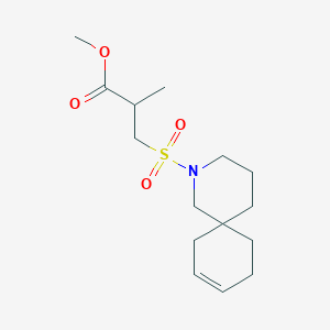 molecular formula C15H25NO4S B7141494 Methyl 3-(2-azaspiro[5.5]undec-9-en-2-ylsulfonyl)-2-methylpropanoate 