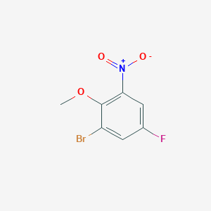 molecular formula C7H5BrFNO3 B071417 1-Bromo-5-fluoro-2-methoxy-3-nitrobenzene CAS No. 179897-92-8
