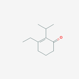 molecular formula C11H18O B071420 1-Ethyl-2-isopropylcyclohexene-3-one CAS No. 164266-57-3