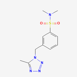 N,N-dimethyl-3-[(5-methyltetrazol-1-yl)methyl]benzenesulfonamide