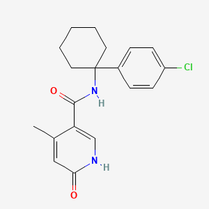 N-[1-(4-chlorophenyl)cyclohexyl]-4-methyl-6-oxo-1H-pyridine-3-carboxamide