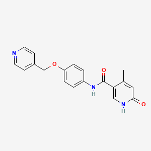 4-methyl-6-oxo-N-[4-(pyridin-4-ylmethoxy)phenyl]-1H-pyridine-3-carboxamide