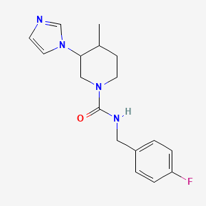 N-[(4-fluorophenyl)methyl]-3-imidazol-1-yl-4-methylpiperidine-1-carboxamide