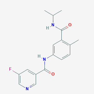 5-fluoro-N-[4-methyl-3-(propan-2-ylcarbamoyl)phenyl]pyridine-3-carboxamide