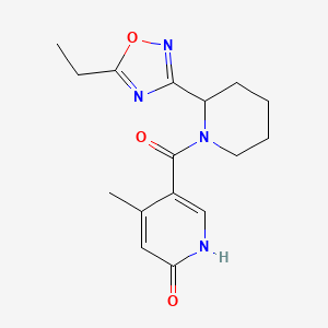 5-[2-(5-ethyl-1,2,4-oxadiazol-3-yl)piperidine-1-carbonyl]-4-methyl-1H-pyridin-2-one