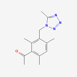 1-[2,4,6-Trimethyl-3-[(5-methyltetrazol-1-yl)methyl]phenyl]ethanone