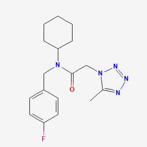 N-cyclohexyl-N-[(4-fluorophenyl)methyl]-2-(5-methyltetrazol-1-yl)acetamide