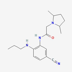 N-[5-cyano-2-(propylamino)phenyl]-2-(2,5-dimethylpyrrolidin-1-yl)acetamide