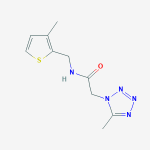 2-(5-methyltetrazol-1-yl)-N-[(3-methylthiophen-2-yl)methyl]acetamide