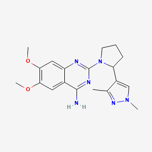 2-[2-(1,3-Dimethylpyrazol-4-yl)pyrrolidin-1-yl]-6,7-dimethoxyquinazolin-4-amine