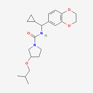 N-[cyclopropyl(2,3-dihydro-1,4-benzodioxin-6-yl)methyl]-3-(2-methylpropoxy)pyrrolidine-1-carboxamide