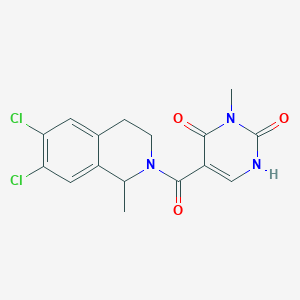 5-(6,7-dichloro-1-methyl-3,4-dihydro-1H-isoquinoline-2-carbonyl)-3-methyl-1H-pyrimidine-2,4-dione