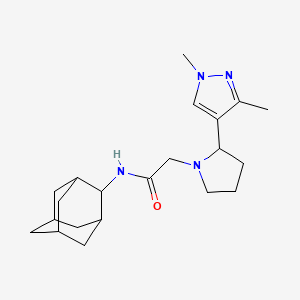 N-(2-adamantyl)-2-[2-(1,3-dimethylpyrazol-4-yl)pyrrolidin-1-yl]acetamide