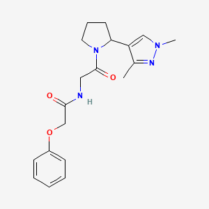 N-[2-[2-(1,3-dimethylpyrazol-4-yl)pyrrolidin-1-yl]-2-oxoethyl]-2-phenoxyacetamide