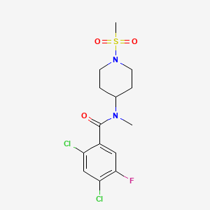 2,4-dichloro-5-fluoro-N-methyl-N-(1-methylsulfonylpiperidin-4-yl)benzamide