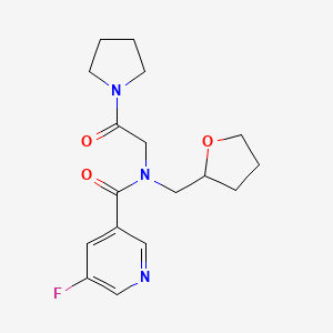 5-fluoro-N-(oxolan-2-ylmethyl)-N-(2-oxo-2-pyrrolidin-1-ylethyl)pyridine-3-carboxamide