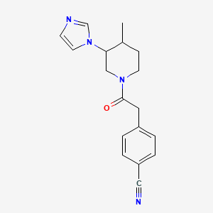 4-[2-(3-Imidazol-1-yl-4-methylpiperidin-1-yl)-2-oxoethyl]benzonitrile