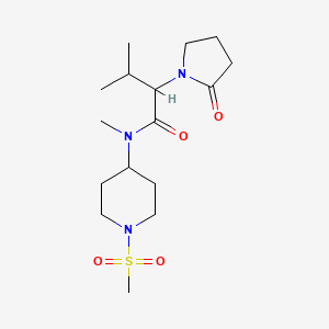 N,3-dimethyl-N-(1-methylsulfonylpiperidin-4-yl)-2-(2-oxopyrrolidin-1-yl)butanamide