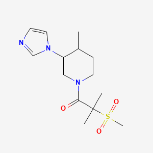 1-(3-Imidazol-1-yl-4-methylpiperidin-1-yl)-2-methyl-2-methylsulfonylpropan-1-one