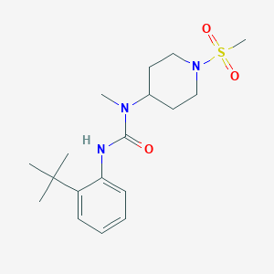 3-(2-Tert-butylphenyl)-1-methyl-1-(1-methylsulfonylpiperidin-4-yl)urea