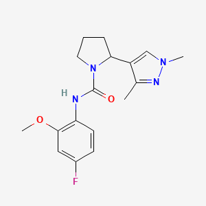 2-(1,3-dimethylpyrazol-4-yl)-N-(4-fluoro-2-methoxyphenyl)pyrrolidine-1-carboxamide