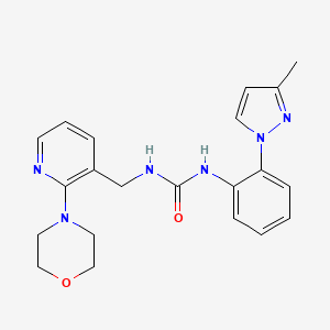 1-[2-(3-Methylpyrazol-1-yl)phenyl]-3-[(2-morpholin-4-ylpyridin-3-yl)methyl]urea