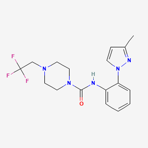 N-[2-(3-methylpyrazol-1-yl)phenyl]-4-(2,2,2-trifluoroethyl)piperazine-1-carboxamide