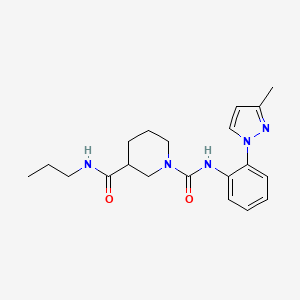 1-N-[2-(3-methylpyrazol-1-yl)phenyl]-3-N-propylpiperidine-1,3-dicarboxamide