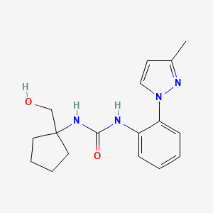 1-[1-(Hydroxymethyl)cyclopentyl]-3-[2-(3-methylpyrazol-1-yl)phenyl]urea