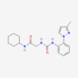 N-cyclohexyl-2-[[2-(3-methylpyrazol-1-yl)phenyl]carbamoylamino]acetamide