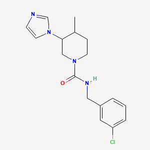 N-[(3-chlorophenyl)methyl]-3-imidazol-1-yl-4-methylpiperidine-1-carboxamide