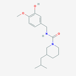 N-[(3-hydroxy-4-methoxyphenyl)methyl]-3-(2-methylpropyl)piperidine-1-carboxamide