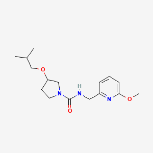 N-[(6-methoxypyridin-2-yl)methyl]-3-(2-methylpropoxy)pyrrolidine-1-carboxamide