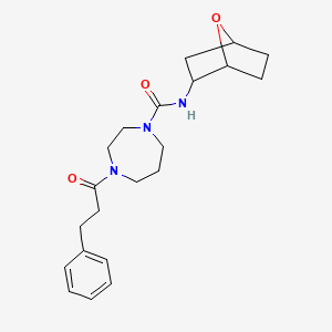 N-(7-oxabicyclo[2.2.1]heptan-2-yl)-4-(3-phenylpropanoyl)-1,4-diazepane-1-carboxamide