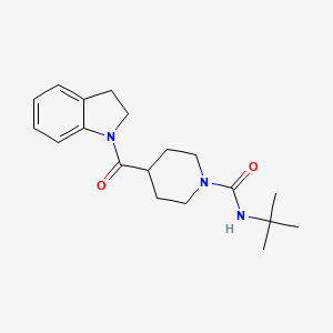 N-tert-butyl-4-(2,3-dihydroindole-1-carbonyl)piperidine-1-carboxamide