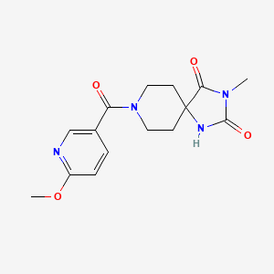 8-(6-Methoxypyridine-3-carbonyl)-3-methyl-1,3,8-triazaspiro[4.5]decane-2,4-dione