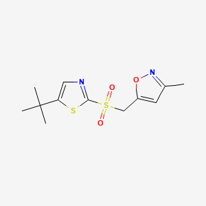 5-[(5-Tert-butyl-1,3-thiazol-2-yl)sulfonylmethyl]-3-methyl-1,2-oxazole