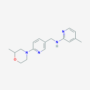 4-methyl-N-[[6-(2-methylmorpholin-4-yl)pyridin-3-yl]methyl]pyridin-2-amine