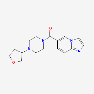 molecular formula C16H20N4O2 B7142949 Imidazo[1,2-a]pyridin-6-yl-[4-(oxolan-3-yl)piperazin-1-yl]methanone 